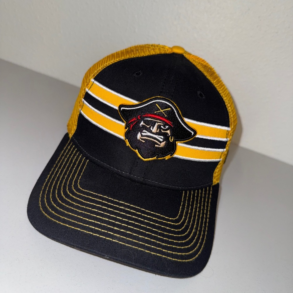 New Era Bradenton Marauders‎ MiLB Trucker Hat Mens OSFM Black Yellow EUC 9FORTY